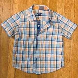Gap cotton plaid button-up shirt